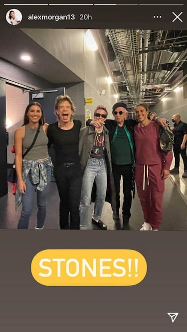 Alex Morgan, Carli Lloyd y Megan Rapinoe conocen a los Rolling Stones