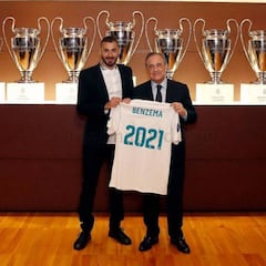 Florentino: "¿Fichar un '9'? Karim es el mejor del mundo"