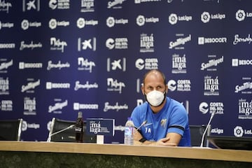 José Alberto, durante la rueda de prensa de este viernes en La Rosaleda.