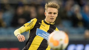 Odegaard, en un partido con el Vitesse.