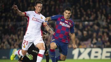 Luis Suárez, en el partido entre Barcelona y Mallorca.