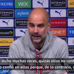 Guardiola: "No me arrepiento para nada de la elección de la alineación"