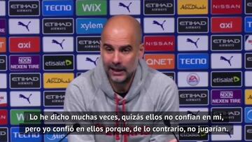 Guardiola: "No me arrepiento para nada de la elección de la alineación"