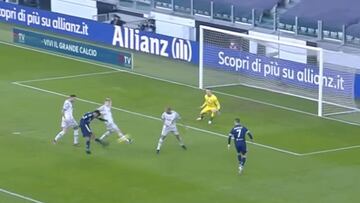 Cuadrado niega pase a Cristiano pero luego asiste a McKennie