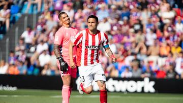 UROS DJURDJEVIC FORWARD OF REAL DE GIGON DURING THE MATCH, CD Eldense vs Real Sporting de Gijon, regular Hypermotion league match New Pepico Amat stadium, Elda, Alicante, Spain, June 02 2024.