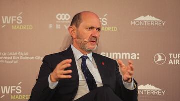 Rafael Louzán, ene l World Football Summit. / Ángela Páramo