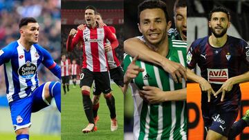 Lucas Pérez, Aduriz, Rubén Castro y Borja Bastón.
