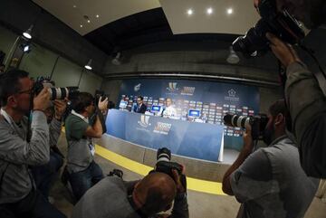 Real Madrid head coach Zinedine Zidane speaks to the media on the eve of Wednesday's Spanish Super Cup semi-final with Valencia.