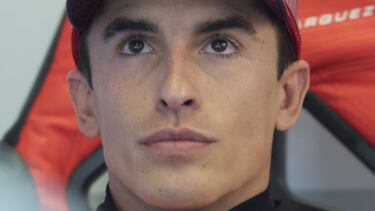 MISANO ADRIATICO, ITALY - OCTOBER 23: Marc Marquez of Spain and Repsol Honda Team looks on in box during the MotoGP of Emilia Romagna - Qualifying at Misano World Circuit on October 23, 2021 in Misano Adriatico, Italy. (Photo by Mirco Lazzari gp/Getty Ima