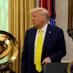 Trump stops CMS swearing-in ceremony speech after girl becomes unwell mid-event