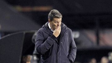  El entrenador del Celta de Vigo &Oacute;scar Garc&iacute;a durante el partido de la jornada 15 de Liga en Primera Divisi&oacute;n que Celta de Vigo y Real Valladolid.