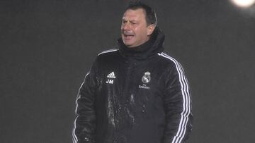 Manolo D&iacute;az, el entrenador del Castilla. 