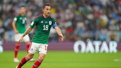 LUSAIL CITY, QATAR - NOVEMBER 26: Andres Guardado of Mexico gestures during the FIFA World Cup Qatar 2022 Group C match between Argentina and Mexico at Lusail Stadium on November 26, 2022 in Lusail City, Qatar. (Photo by Khalil Bashar/Jam Media/Getty Images)