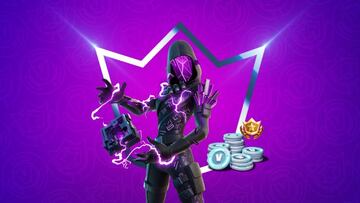 Arte oficial del skin Asesina del Cubo en Fortnite