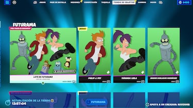 Futurama llega a Fortnite con nuevas skins de Bender, Fry y Leela