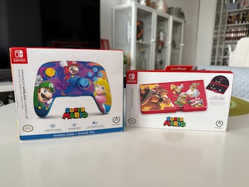 Super Mario Nintendo accesorios mando cartuchos Power A