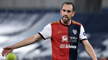 Diego God&iacute;n, jugador del Cagliari, durante un partido.