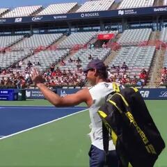 Nadal ya se entrena en Montreal a la espera del sorteo