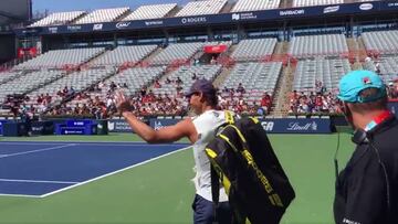 Nadal ya se entrena en Montreal a la espera del sorteo