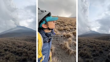 Viral: Alpinista graba tremor del volcán Popocatépetl a 1km de distancia