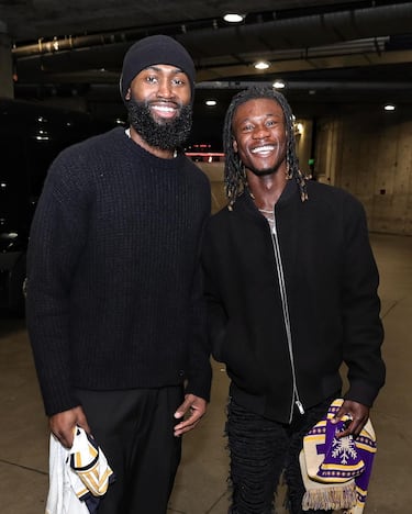 Jaylen Brown, jugador de los Boston Celtics, junto a Camavinga.