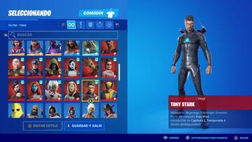 Equipamos el skin Tony Stark en la Taquilla