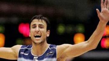 <b>CUARTOS DE FINAL. </b>Emanuel Ginóbili, preocupado por el mal porcentaje de tiro exterior de Argentina.