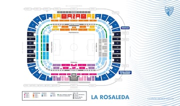 Sectorización de La Rosaleda para la campaña de abonos 2023-24.