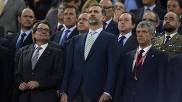 Artur Mas, el rey Felipe VI y Villar.