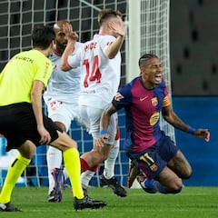 Así fue el polémico penalti a Raphinha que causa indignación