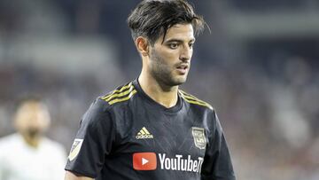 July 18, 2018 Los Angeles, CA...Los Angeles FC forward Carlos Vela #10 during the Los Angeles Football Club vs Portland Timbers at BANC OF CALIFORNIA Stadium in Los Angeles, Ca on July 18, 2018. Jevone Moore (Cal Sport Media via AP Images)