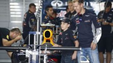 FELIZ. A Sebastian Vettel no parecen afectarle en absoluto las insinuaciones de Giancarlo Minardi.