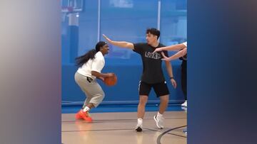 WNBA All-Star schools the guys at the gym: must-see video!