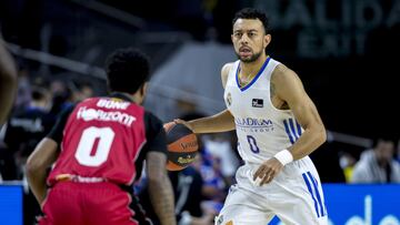 Nigel Williams-Goss, base del Real Madrid, ante el Casademont Zaragoza en la Liga Endesa.