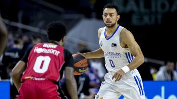 Nigel Williams-Goss, base del Real Madrid, ante el Casademont Zaragoza en la Liga Endesa.