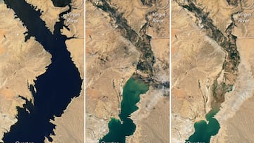 NASA shows historic change in the largest reservoir in the US.