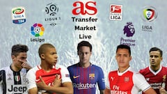 Transfer market live online: Monday 31 July 2017