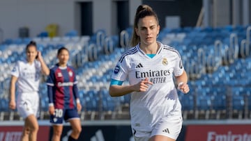 Tere Abelleira en un partido con el Real Madrid.