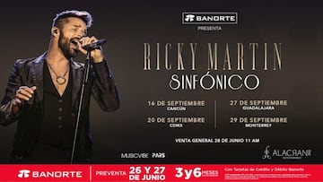 Ricky Martin en México: ciudades, fechas, precios y dónde comprar los boletos