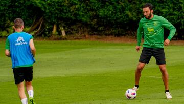 Germán supera su fascitis plantar y ya se entrena junto a sus compañeros