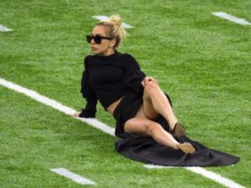 Lady Gaga disfrutó como un seguidor más antes del partido.