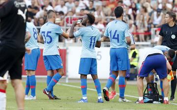 Descanso para hidratarse durante la primera parte