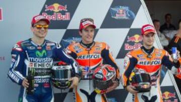 Lorenzo, Márquez y Pedrosa, en Argentina.
