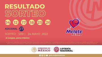 Resultados Melate Retro: números que cayeron hoy y premios del sorteo 1219 | 24 de mayo