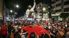 Los marroquís celebran el pase a semifinales en medio mundo