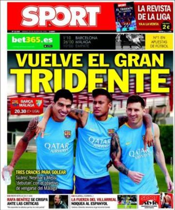 Portadas de la prensa deportiva