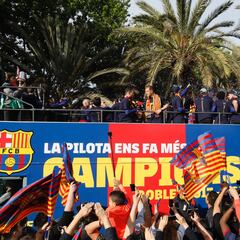 La Rúa de Campeones por las calles de Barcelona