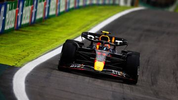 Checo Pérez clasificó noveno para la carrera sprint del GP de Brasil