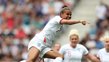 Jugadoras de Inglaterra durante el Mundial de Francia. 