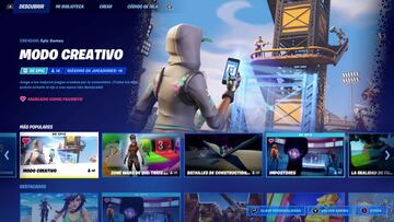 Podemos acceder a la nueva central creativa desde el Modo Creativo